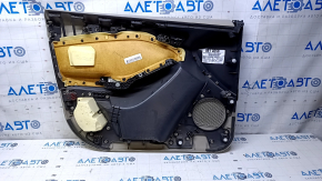 Door trim card front right Ford Focus mk3 11-18 beige, with black insert, armrest beige cloth, scuffs, scratches, needs cleaning