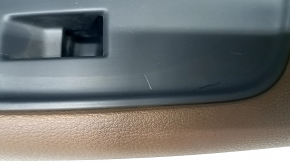 Door trim card front right Audi Q7 16-19 leather brown, wood insert, BOSE, scratches, dent