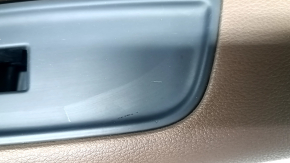 Door trim card front right Audi Q7 16-19 leather brown, wood insert, BOSE, scratches, dent