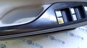 Door trim card front left Toyota Sienna 11-12 gray, with gray insert, armrest gray leather, scuffs, scratches