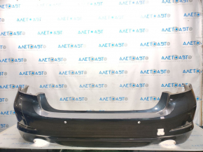 Bare rear bumper BMW 5 G30 17-20 for parking sensors, black, scratches