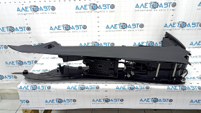 Central console armrest Ford Fusion mk5 17-20 black, armrest leather black, under air duct, without air duct, scratches