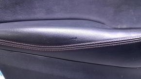 Door trim card front left Mazda 6 13-15 grand touring black with black insert leather, armrest black leather, BOSE red stitching, dents, bumps, scratches, abrasions