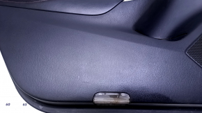 Door trim card front left Mazda 6 13-15 grand touring black with black insert leather, armrest black leather, BOSE red stitching, dents, bumps, scratches, abrasions