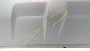 Front bumper lip central Audi Q7 16-19 silver, scratches, dents