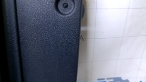 Door trim card front left Toyota Avalon 13-18 black with black insert, armrest black leather, without backlight, leather defect, abrasions, scratches