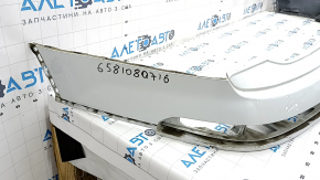 Rear bumper bare upper part Audi Q7 16- white, scratch