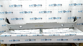 Bare rear bumper lower part Audi Q7 16-19 for 4 parking sensors, white, scratch