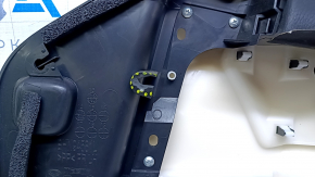Door trim card front left Mazda 3 14-18 BM black with black insert cloth, armrest leather, broken fastening, pokes, scratches, abrasions