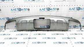Rear bumper lip Audi Q7 16-19 for towbar, silver, scratches, cracks in fasteners