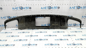 Rear bumper lip Audi Q7 16-19 for towbar, silver, scratches, cracks in fasteners