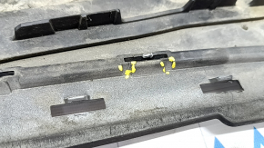 Rear bumper lip Audi Q7 16-19 for towbar, silver, scratches, cracks in fasteners