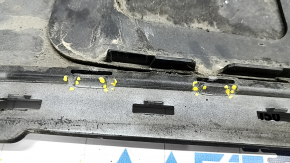 Rear bumper lip Audi Q7 16-19 for towbar, silver, scratches, cracks in fasteners