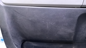 Door trim card front left Toyota Sequoia 08-16 black with gray, insert, armrest gray rubber, butt, scratches, abrasions, needs cleaning, broken fastener
