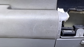 Door trim card front left Toyota Sequoia 08-16 black with gray, insert, armrest gray rubber, butt, scratches, abrasions, needs cleaning, broken fastener