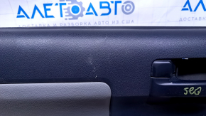 Door trim card front left Toyota Sequoia 08-16 black with gray, insert, armrest gray rubber, butt, scratches, abrasions, needs cleaning, broken fastener