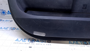 Door trim card front left Toyota Sequoia 08-16 black with gray, insert, armrest gray rubber, butt, scratches, abrasions, needs cleaning, broken fastener