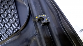 Door trim card front left Toyota Sequoia 08-16 black with gray, insert, armrest gray rubber, butt, scratches, abrasions, needs cleaning, broken fastener