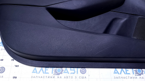 Door trim card front left Nissan Sentra 20 - black leather with black leather insert, black leather armrest, dent, scratches, abrasions, needs cleaning