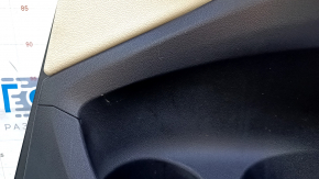 Door trim card rear right BMW X3 G01 18-21 beige leatherette, beige leather armrest, wood insert, bumps, scratches, dry cleaning