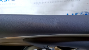 Door trim card front left Nissan Murano z52 15-17 black with brown insert leather, armrest brown leather, molding gray gloss, under memory on armrest, tear, scratches, dent, sweat