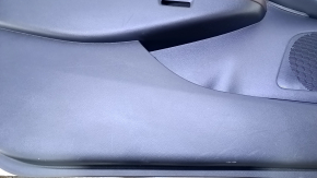 Door trim card front left Nissan Murano z52 15-17 black with brown insert leather, armrest brown leather, molding gray gloss, under memory on armrest, tear, scratches, dent, sweat