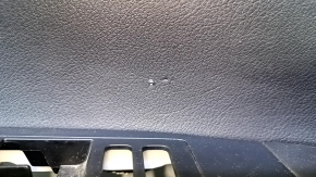 Door trim card front left Lexus ES300h ES350 13-18 leather black with black insert leather, armrest black leather, molding under wood gloss, under seat memory, scuffs, abrasions, scratches, bumps