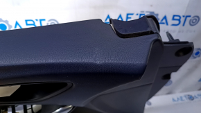 Door trim card front left Mazda 6 13-15 Sport black beige insert, armrest black leather, broken fastening, dents, bumps, scratches, abrasions