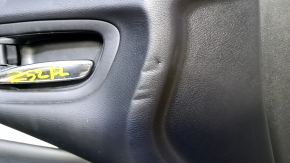 Door trim card front left Nissan Murano z52 15-17 black with black insert leather, armrest black leather, molding gray gloss, scratches, dents, bumps