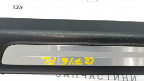 Door sill trim front left outer Audi Q7 16- black with chrome, scratches, worn