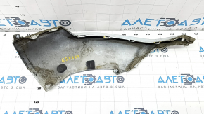 Front bumper lip left Audi Q7 16-19 white, broken fasteners, scratches, crack