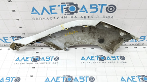 Front bumper lip right Audi Q7 16-19 white, broken fasteners, crack