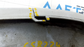 Front bumper lip right Audi Q7 16-19 white, broken fasteners, crack