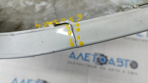 Front bumper lip right Audi Q7 16-19 white, broken fasteners, crack