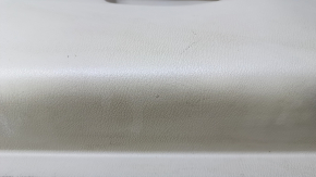 Door trim card front left Nissan Pathfinder 13-20 beige leather with beige insert, beige leather armrest, glossy wood molding, for seat memory, scratches, dents, whitened plastic, for dry cleaning