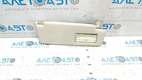 Right visor VW Tiguan 09-17 beige, without hook, dry cleanable