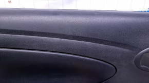 Door trim card front left Nissan Versa 12-19 usa black with black insert plastic, armrest black plastic, under fur window lifter, scratches
