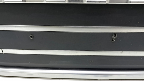 Radiator grill assembly Audi Q7 16-19 gray, for parking sensors, bumps, scratches, non-factory holes