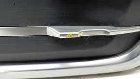 Radiator grill assembly Audi Q7 16-19 gray, for parking sensors, bumps, scratches, non-factory holes