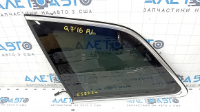 Window blind glass rear left Audi Q7 16- tinted, with chrome molding, torn seal