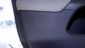 Door trim card front left Jeep Cherokee KL 14-18 black with black insert leather, armrest gray leather, molding under the tree, dents, pokes, scuffs, scratches