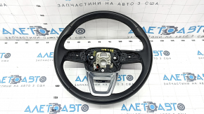 Bare steering wheel Audi Q7 16-19 leather black, heated, scratches, needs cleaning