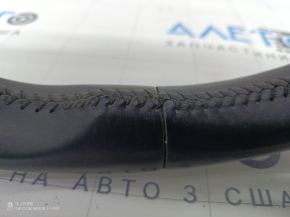 Bare steering wheel Audi Q7 16-19 leather black, heated, scratches, needs cleaning