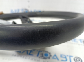 Bare steering wheel Audi Q7 16-19 leather black, heated, scratches, needs cleaning