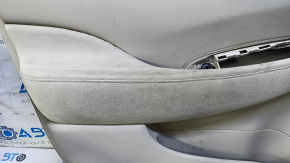 Door trim card front left Nissan Leaf 13-17 gray with gray insert leather, armrest gray cloth, BOSE, scratches, abrasions, whitened plastic, for dry cleaning, pokes