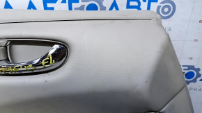 Door trim card front left Nissan Leaf 13-17 gray with gray insert leather, armrest gray cloth, BOSE, scratches, abrasions, whitened plastic, for dry cleaning, pokes