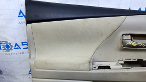 Door trim card front left Toyota Prius V 12-17 beige with beige insert cloth, armrest beige cloth, no backlight, scratches, abrasions, dents, for dry cleaning