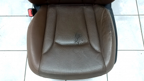Driver's seat Audi Q7 16- without airbag, brown leather, heating, ventilation, electric, cracked leather, needs cleaning