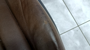Driver's seat Audi Q7 16- without airbag, brown leather, heating, ventilation, electric, cracked leather, needs cleaning