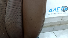 Driver's seat Audi Q7 16- without airbag, brown leather, heating, ventilation, electric, cracked leather, needs cleaning